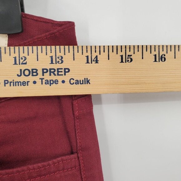 Bridge By Gly Mid Rise Flare Jeans Solid Stretch Women Size 28 Red NWT - Picture 11 of 14